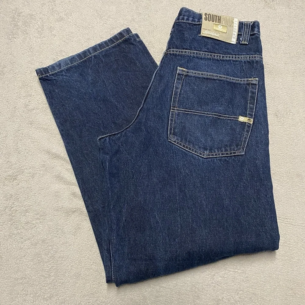 South Pole Jeans Mens 32x32 Blue Baggy Denim Y2K Skate‎ Grunge